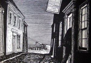 Rockwell Kent's illustration of the Spouter Inn. 